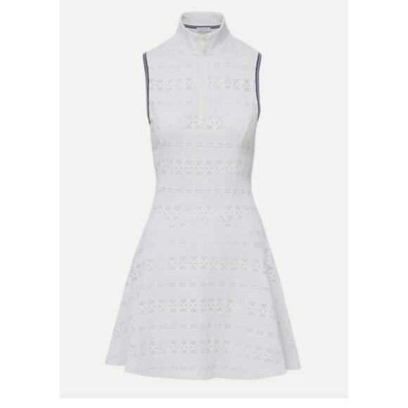 Veronica Beard L'Etoile Sport Performance Lace Tennis Dress WHT Navy XS NWT 275 - Picture 1 of 11